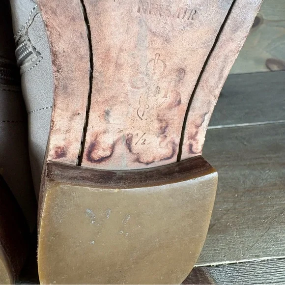 Cole Haan womens size 8.5 shoes brown leather tall lace up boots - Picture 8 of 9